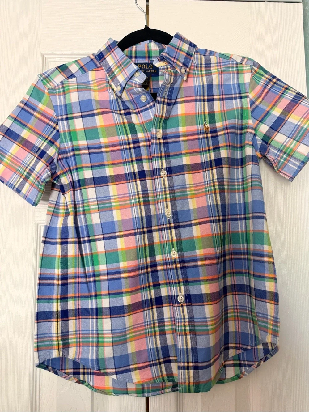 Ralph Lauren Polo Boys Blue & White Polos and Plaid 3 Shirt Set 100% Cotton NWT